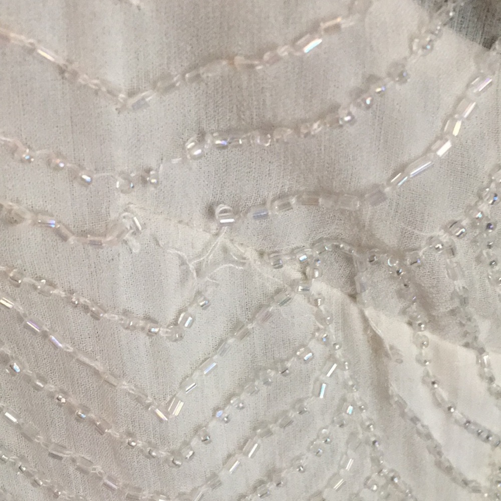White Beaded Dress - Size  10 - Picture 7 of 7
